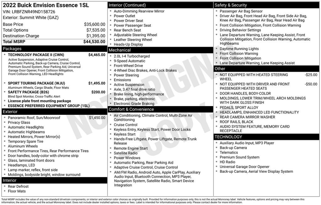 Used 2022 Buick Envision Essence w/ Technology Package II image 4