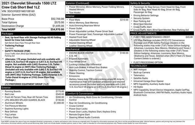 Used 2021 Chevrolet Silverado 1500 LTZ AWD/4WD image 4