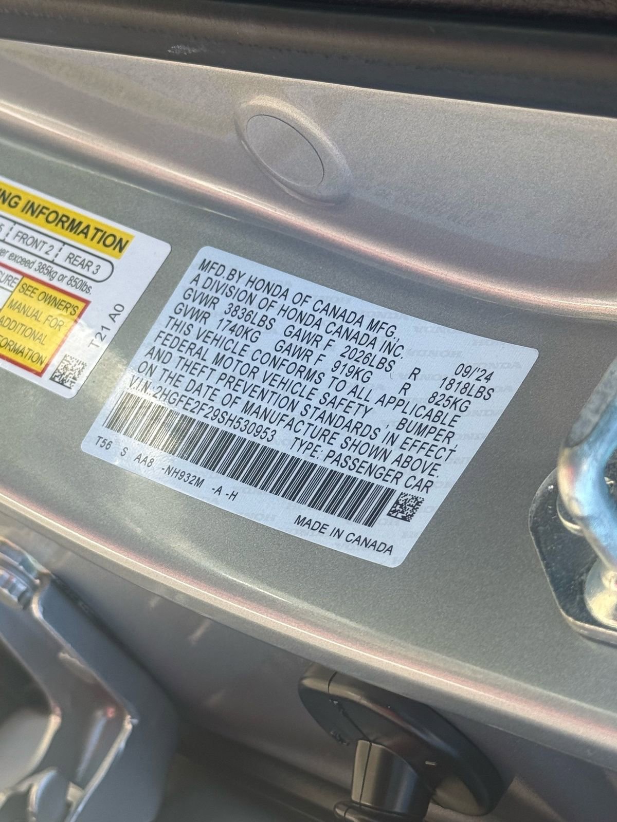 Certified 2025 Honda Civic LX image 32