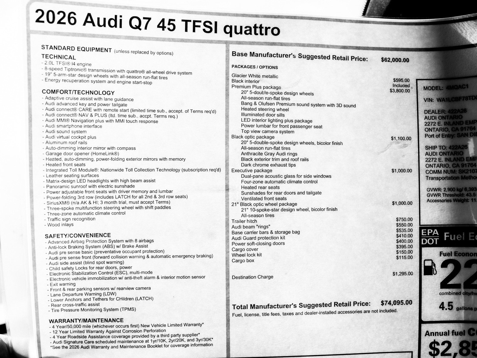 New 2026 Audi Q7 2.0T Premium Plus image 27