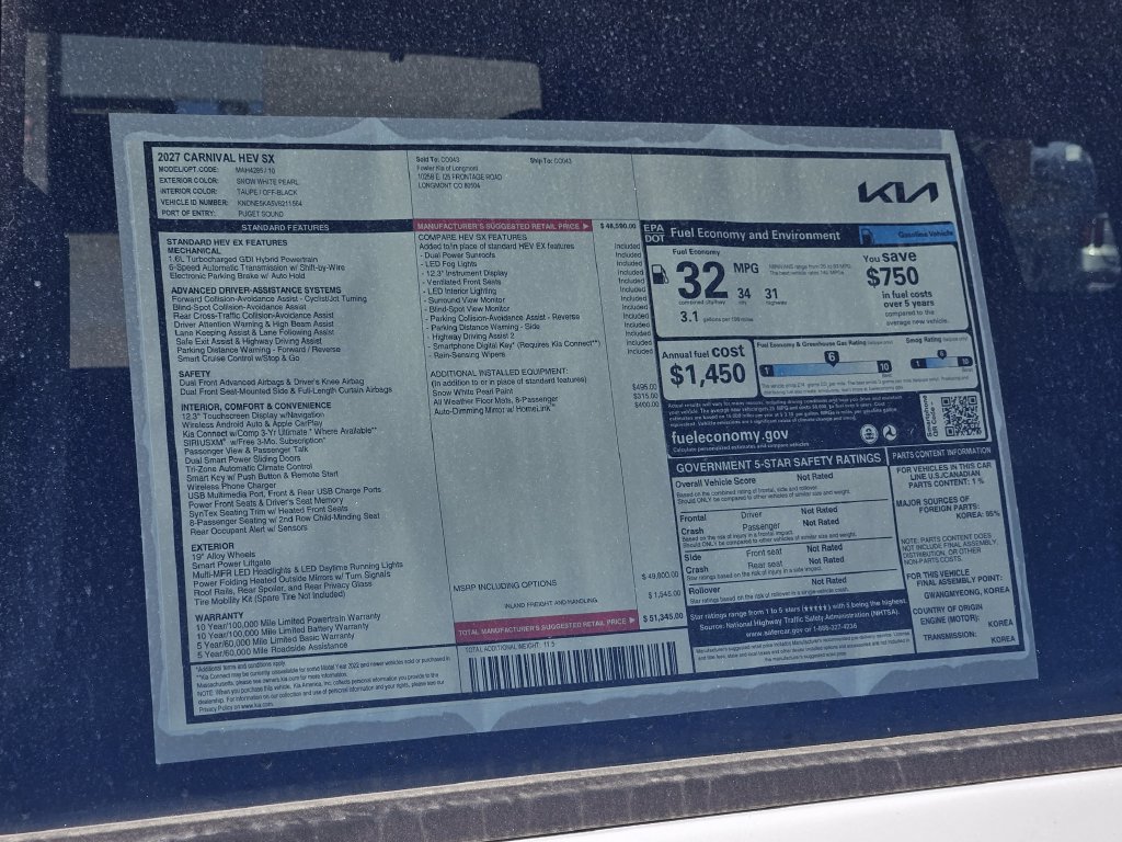 New 2027 Kia Carnival SX FWD image 24