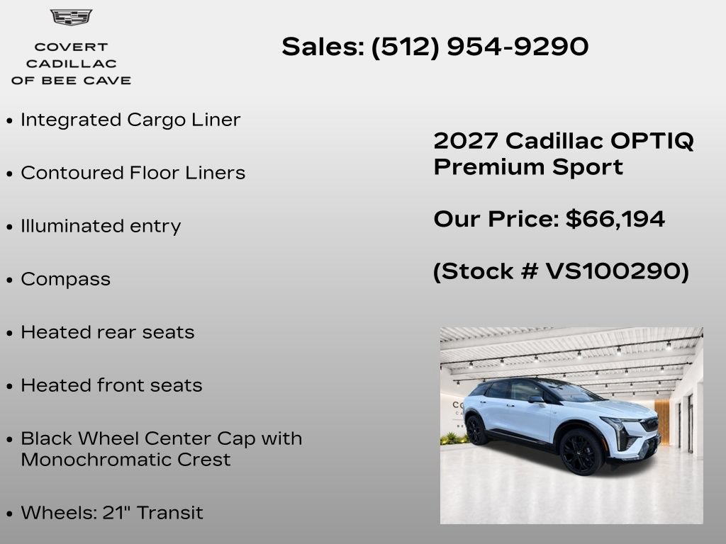 New 2027 Cadillac Optiq Premium Sport w/ LPO, ONYX Package AWD/4WD image 27