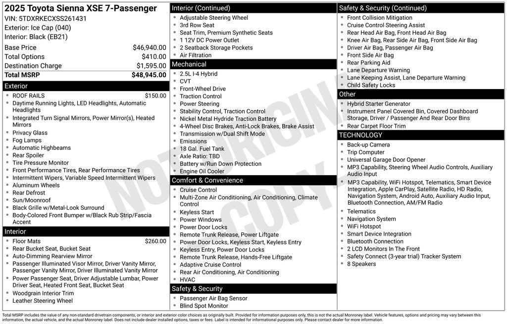 Used 2025 Toyota Sienna XSE FWD image 6