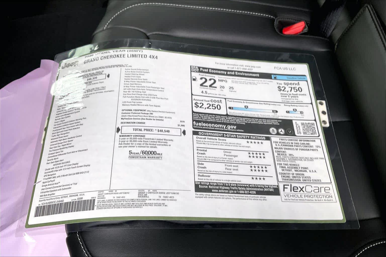 New 2026 Jeep Grand Cherokee Limited AWD/4WD image 19