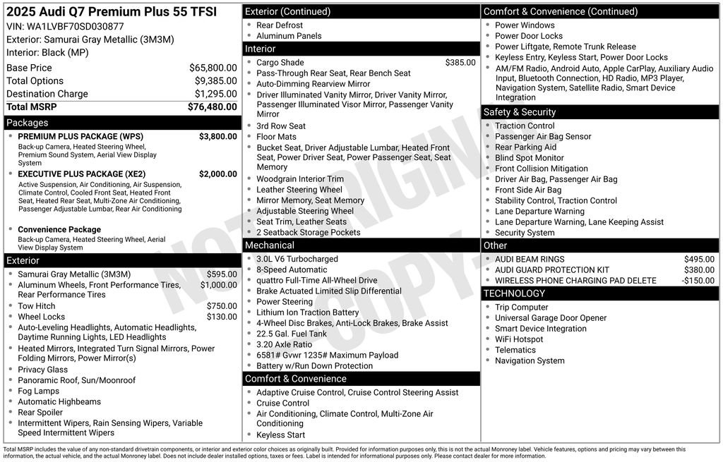 Certified 2025 Audi Q7 3.0T Premium Plus w/ Premium Plus Package image 29