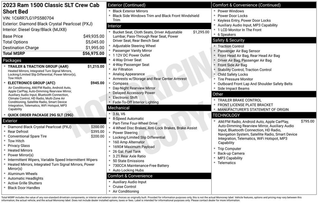 Used 2023 RAM 1500 Classic SLT w/ Trailer & Traction Group AWD/4WD image 6