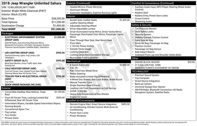 Used 2018 Jeep Wrangler Unlimited Sahara image 8