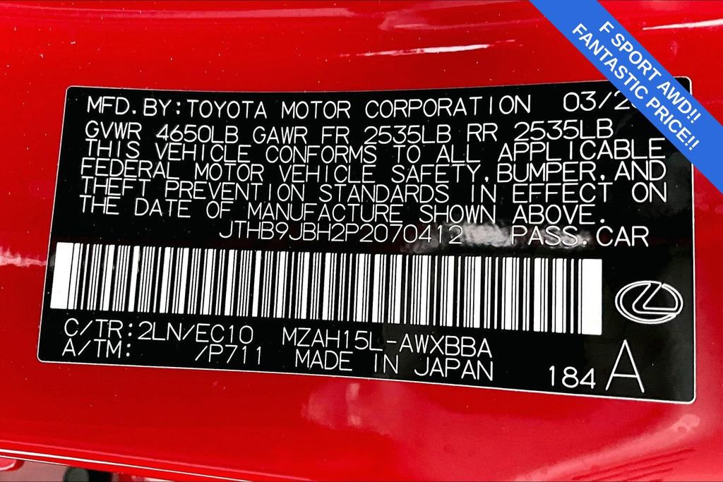 Used 2023 Lexus UX 250h F Sport w/ Accessory Package (Z2) image 43