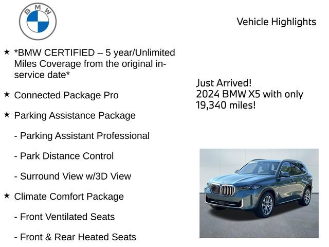Certified 2024 BMW X5 xDrive50e w/ Climate Comfort Package AWD/4WD image 10