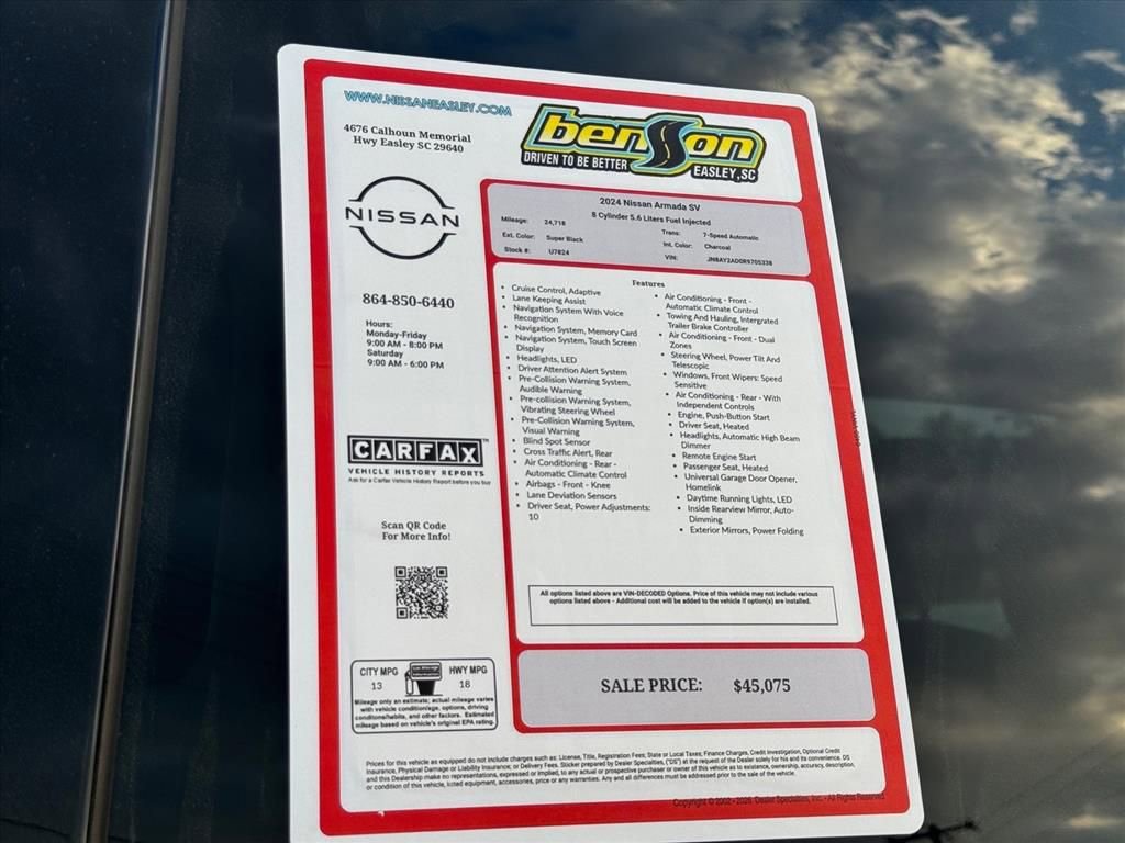 Certified 2024 Nissan Armada SV w/ Cargo Package image 26