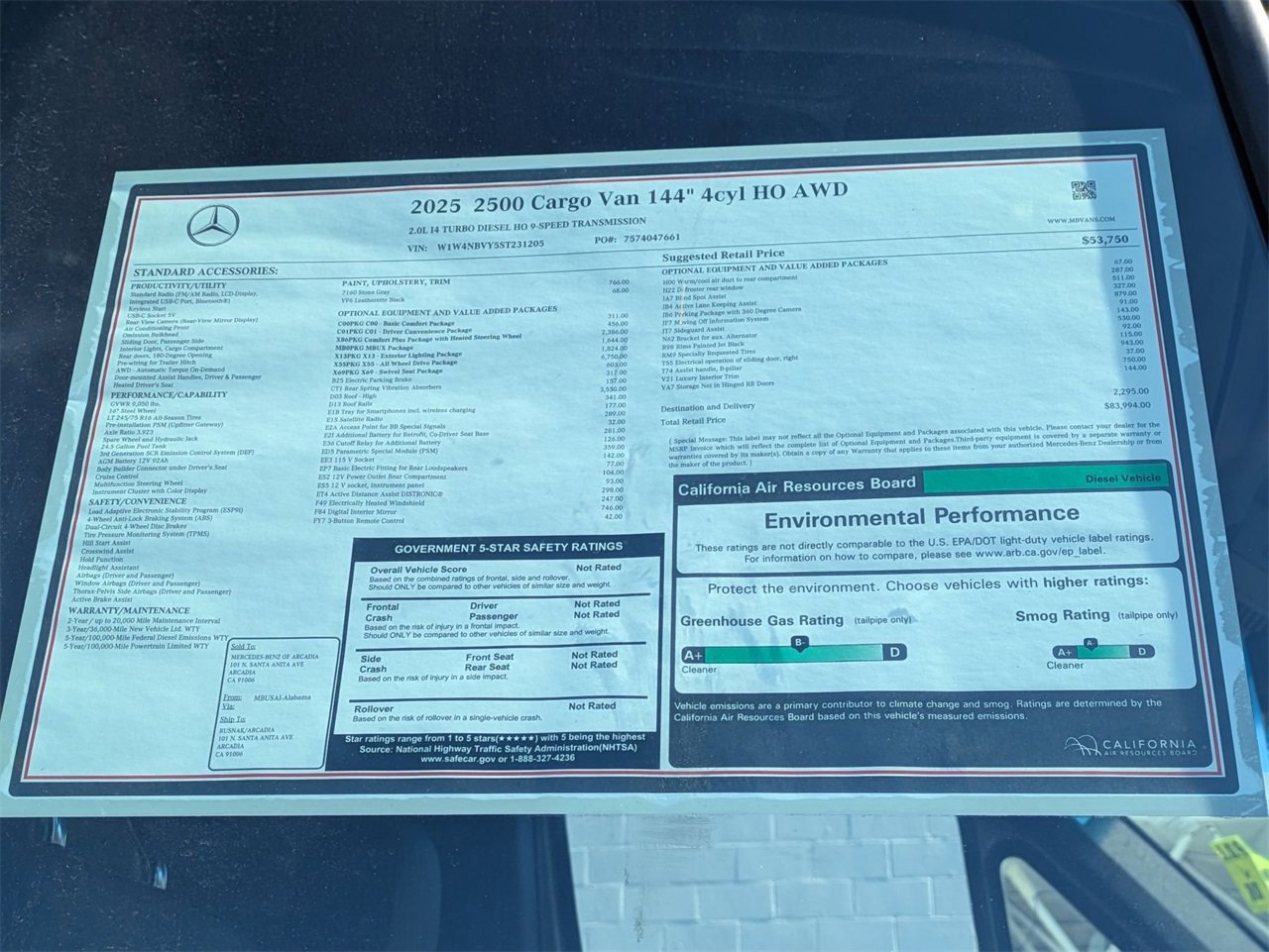 New 2025 Mercedes-Benz Sprinter 2500 image 16