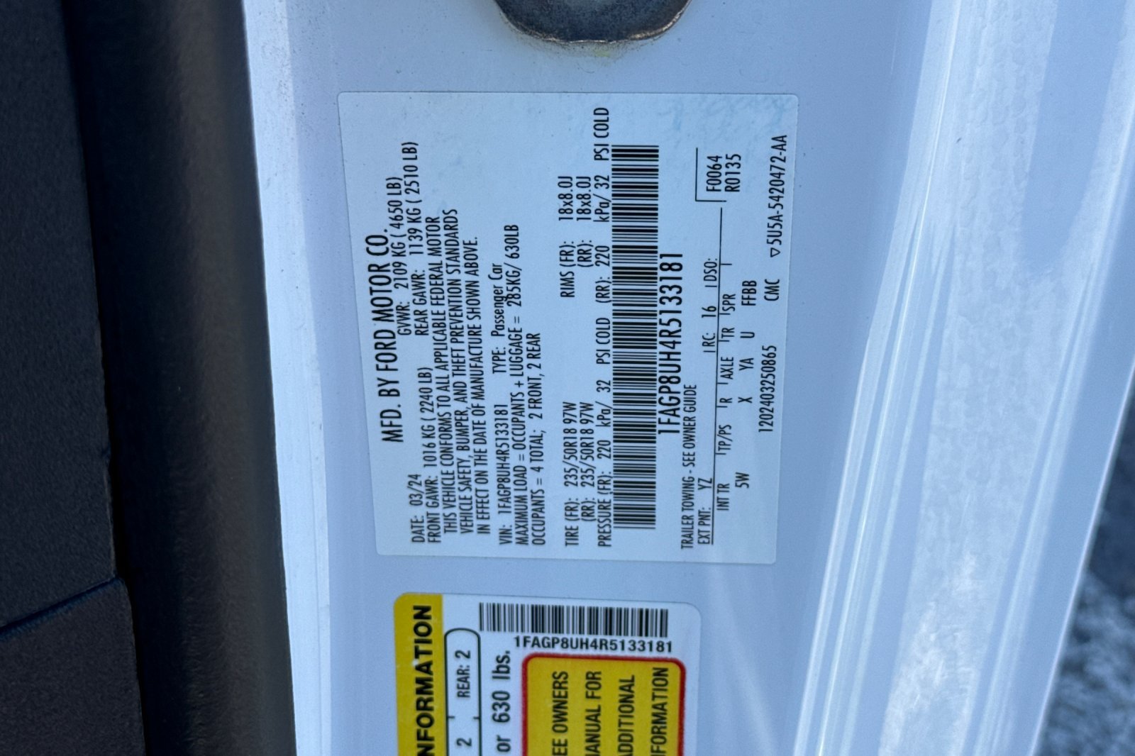 Certified 2024 Ford Mustang Premium RWD image 29