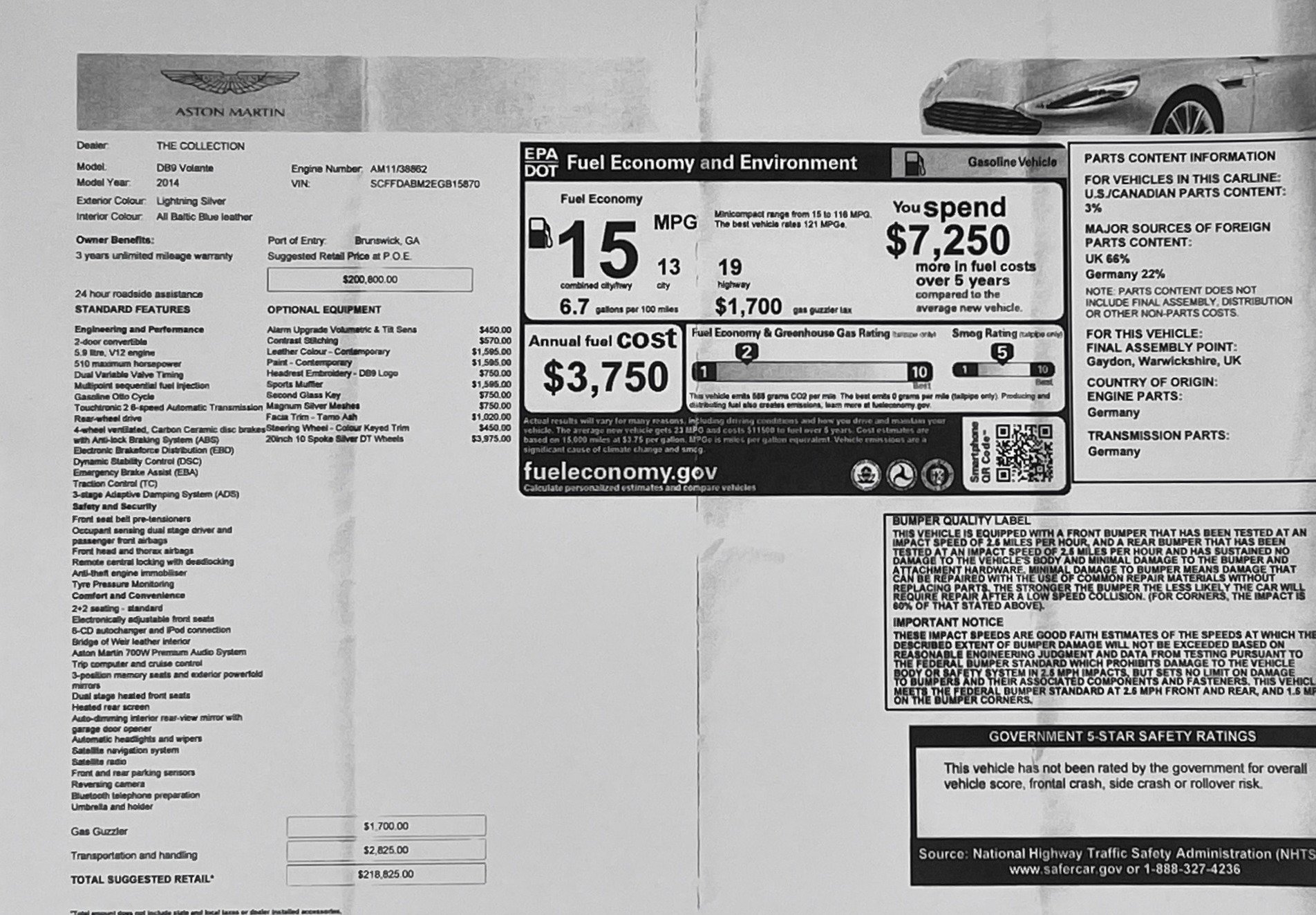 Used 2014 Aston Martin DB9 Volante image 24