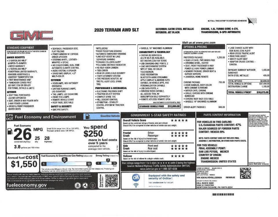 Used 2020 GMC Terrain SLT w/ Preferred Package image 2
