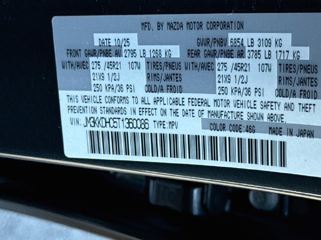 Certified 2026 MAZDA CX-90 3.3 Turbo S w/ Premium Package AWD/4WD image 38