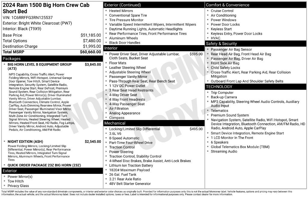 Used 2024 RAM 1500 Big Horn AWD/4WD image 34
