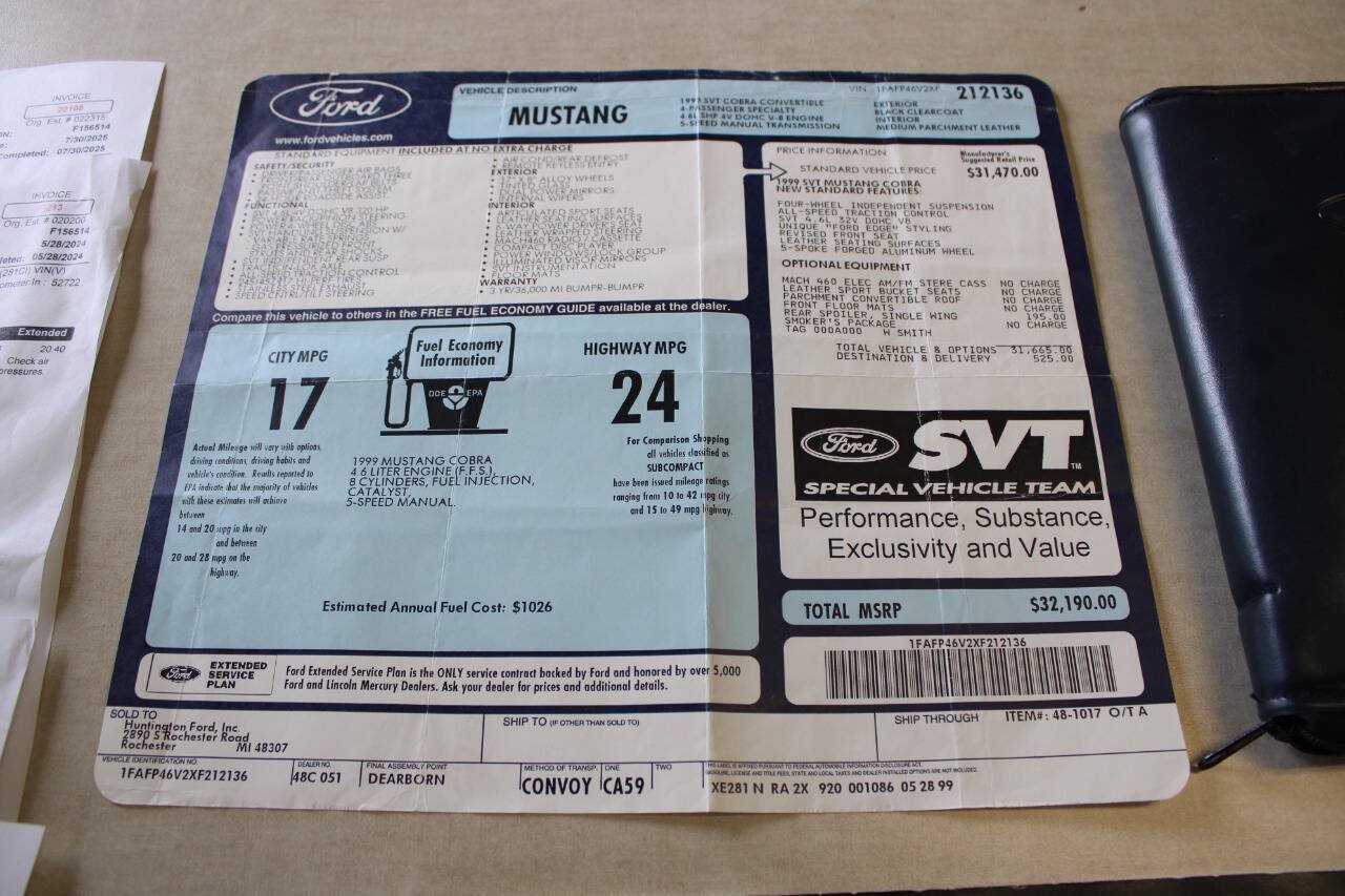 Used 1999 Ford Mustang Cobra RWD image 26