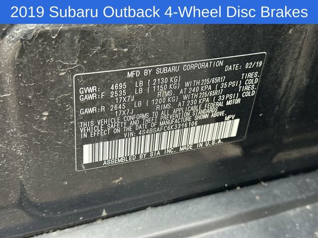 Used 2019 Subaru Outback 2.5i Premium AWD/4WD image 19