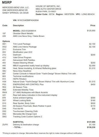 Certified 2023 Mercedes-Benz EQS 580 4MATIC Sedan image 4