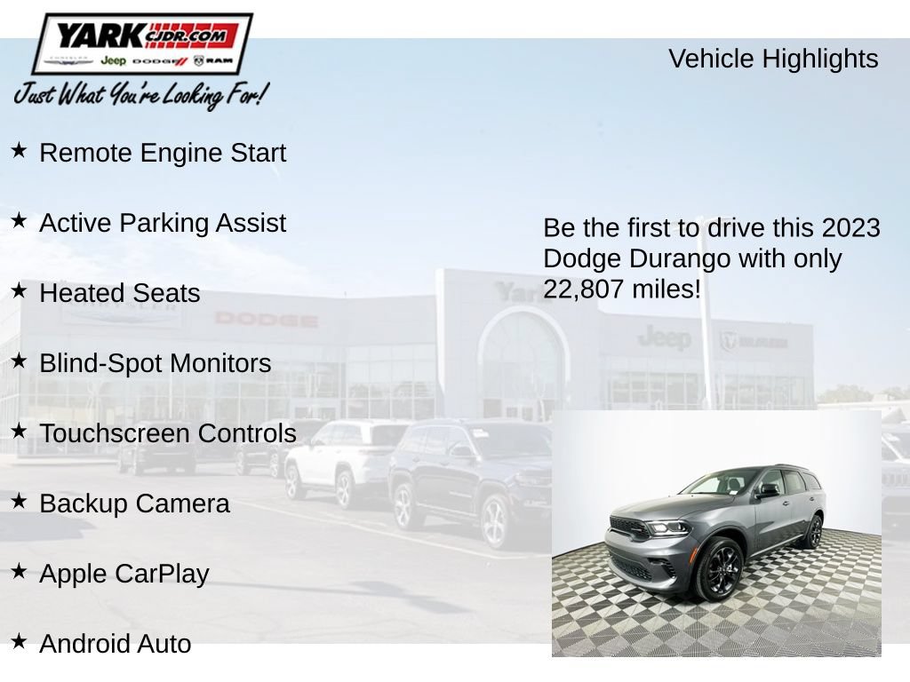 Certified 2023 Dodge Durango GT w/ Blacktop Package AWD/4WD image 13