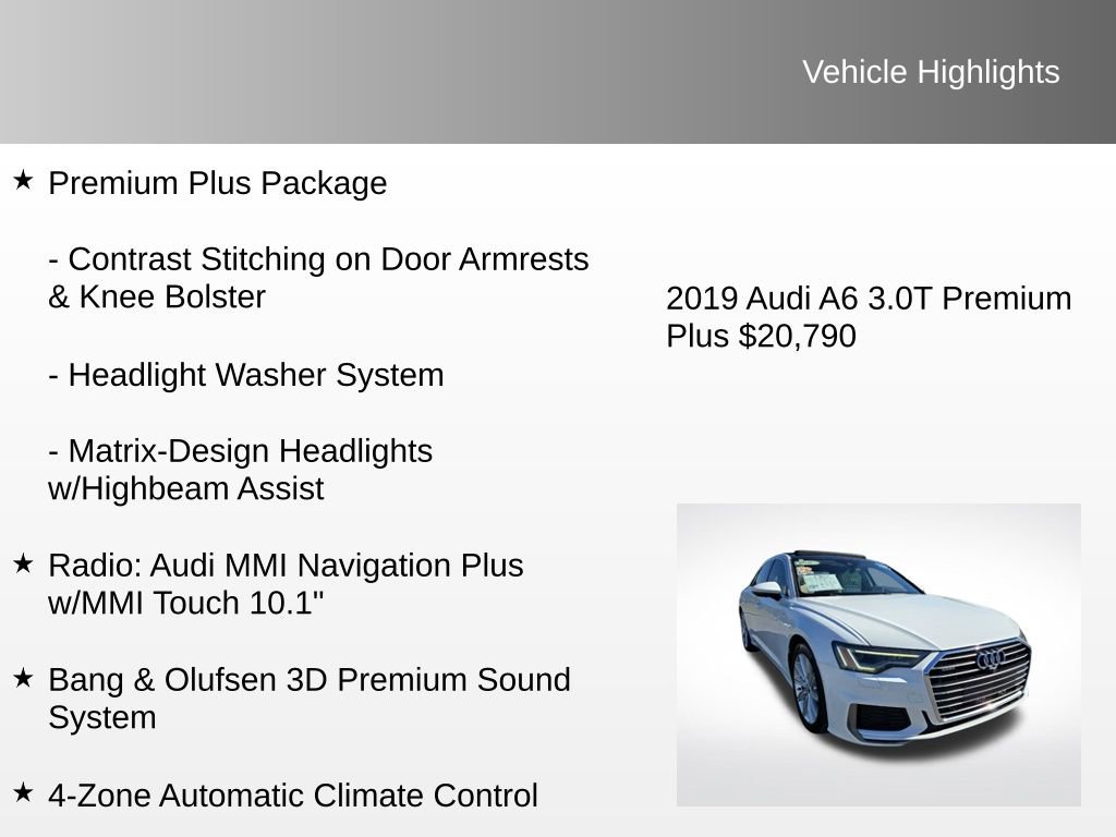 Used 2019 Audi A6 3.0T Premium Plus w/ Premium Plus Package image 20