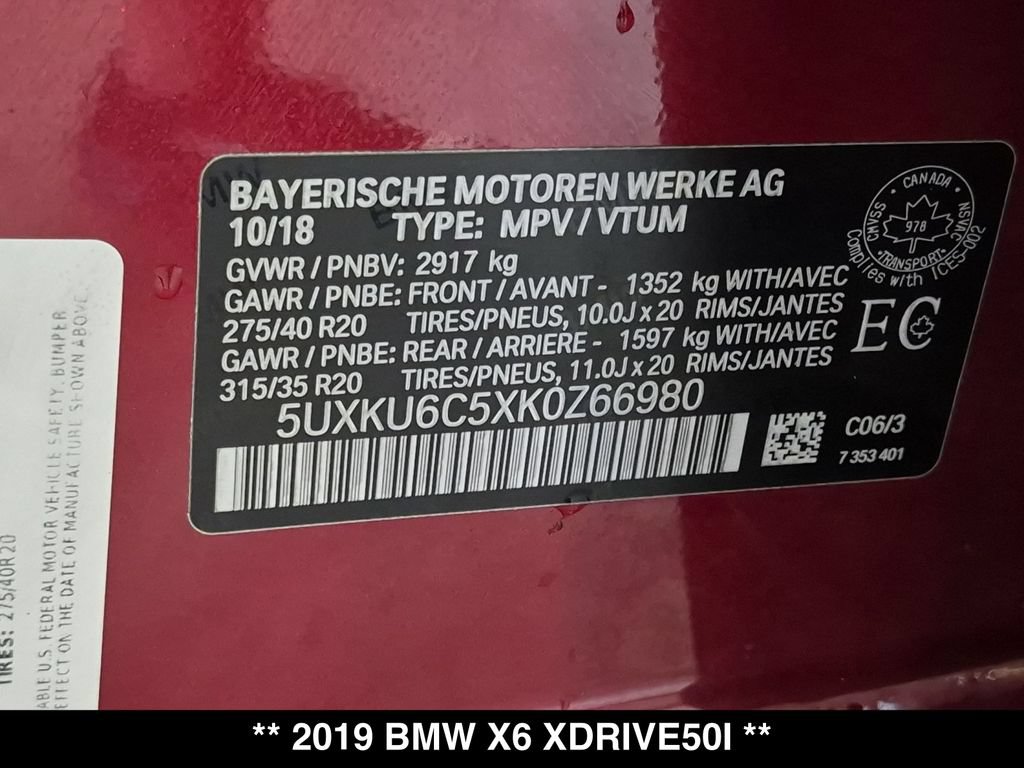 Used 2019 BMW X6 xDrive50i AWD/4WD image 29