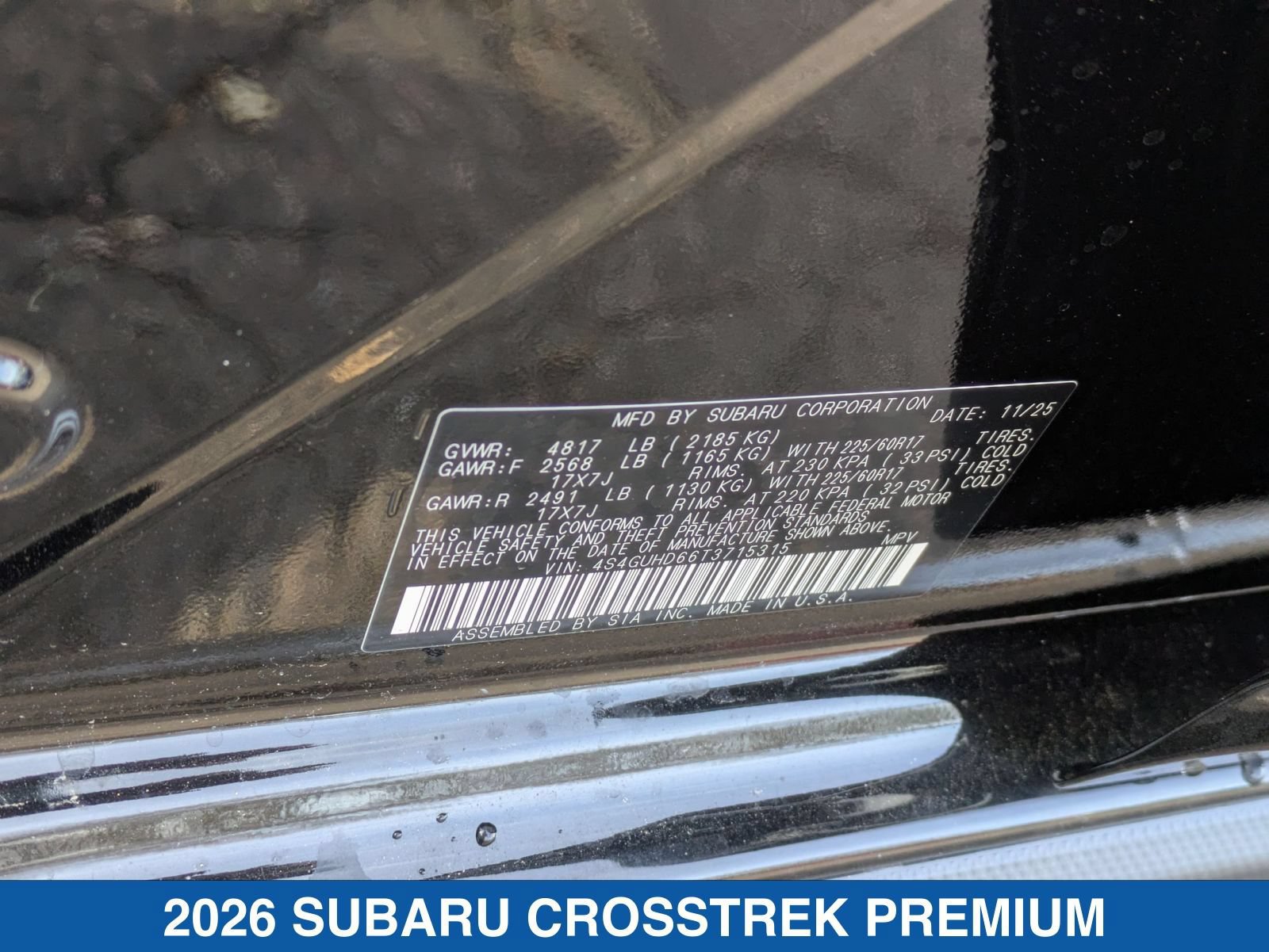 Certified 2026 Subaru Crosstrek 2.5i Premium AWD/4WD image 28