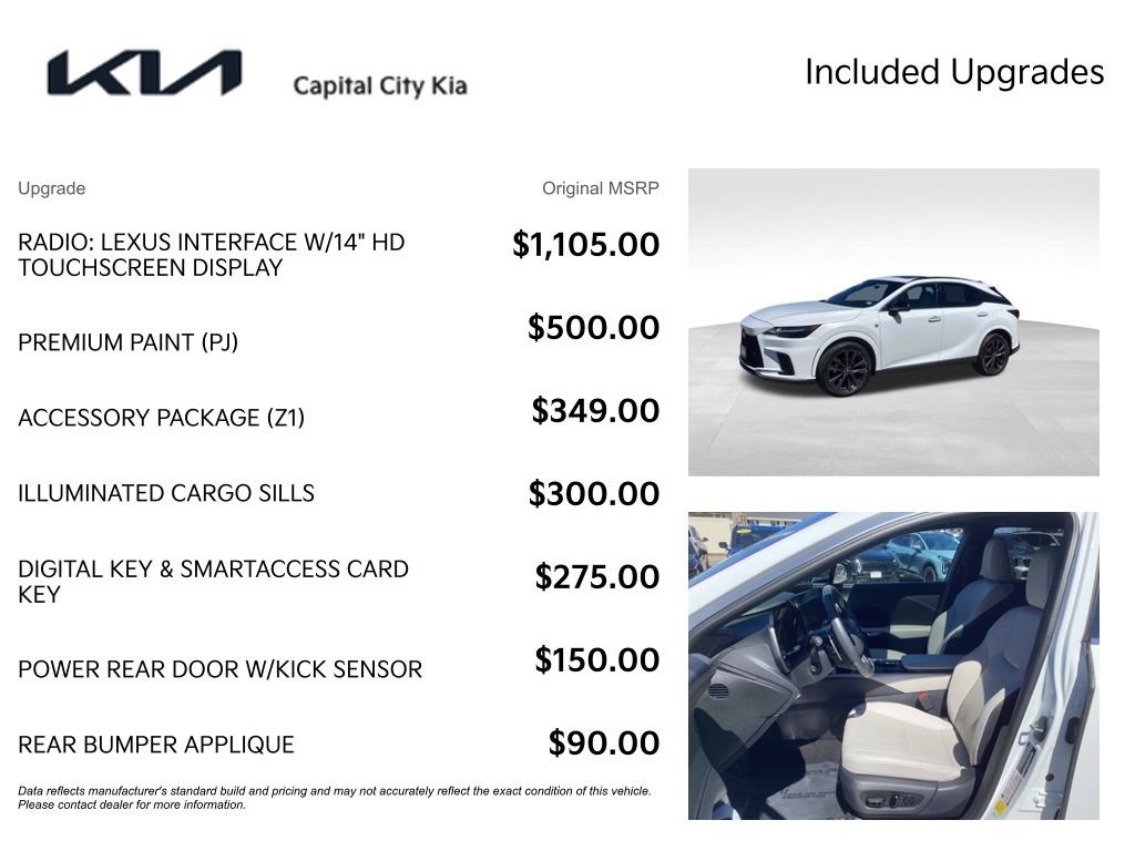 Used 2025 Lexus RX 350 F Sport w/ Accessory Package (Z1) image 4
