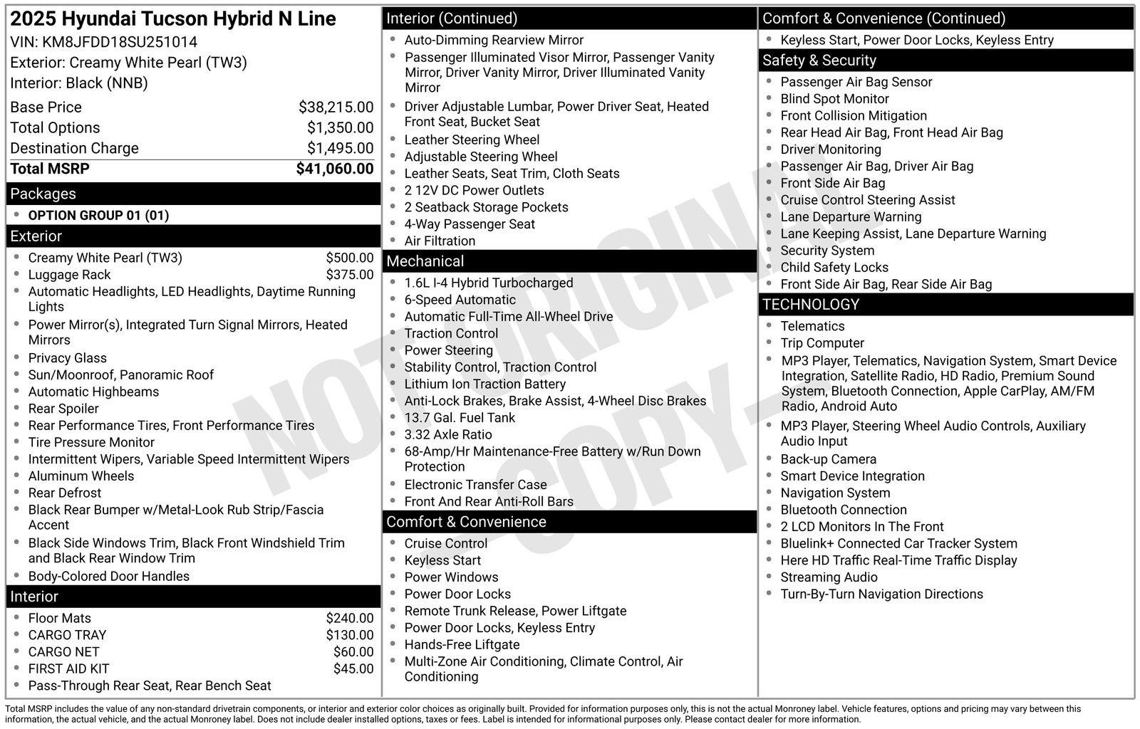 Used 2025 Hyundai Tucson N Line AWD/4WD image 17