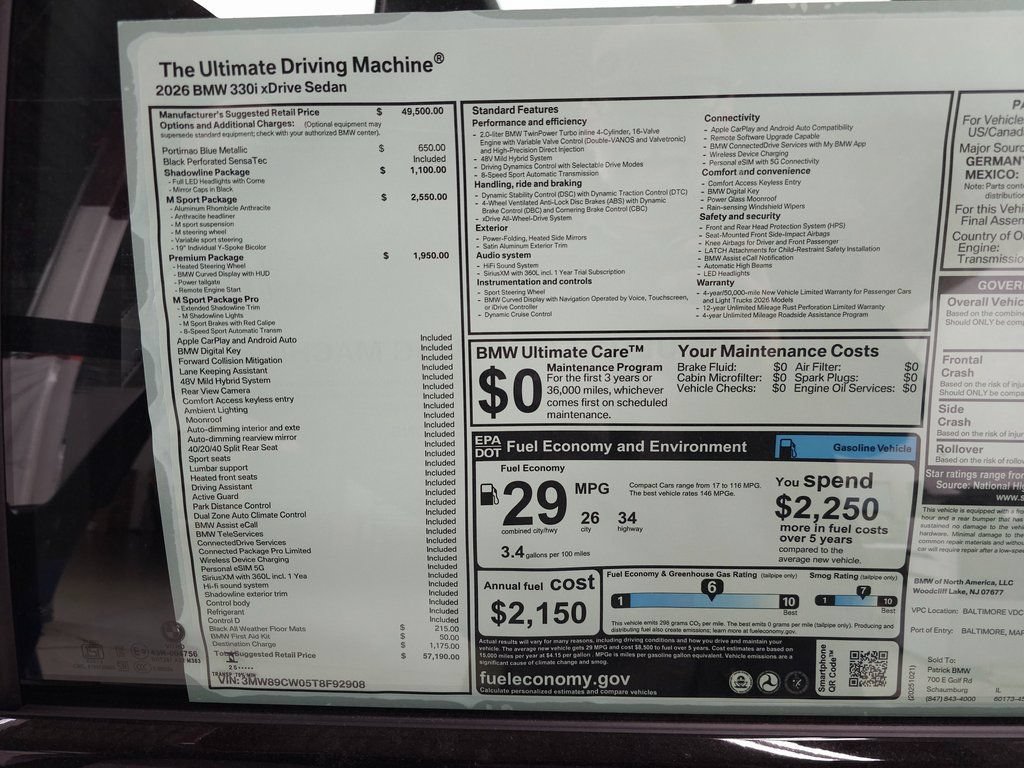 Used 2026 BMW 330i xDrive Sedan w/ M Sport Package AWD/4WD image 28