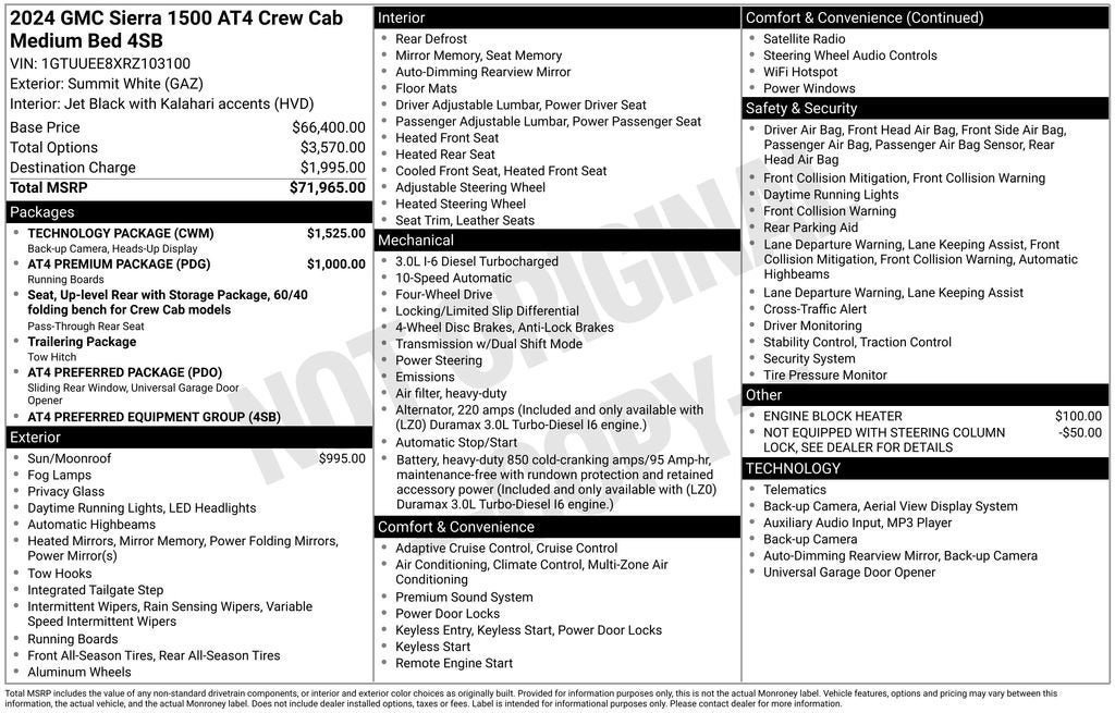 Used 2024 GMC Sierra 1500 AT4 w/ Technology Package AWD/4WD image 31