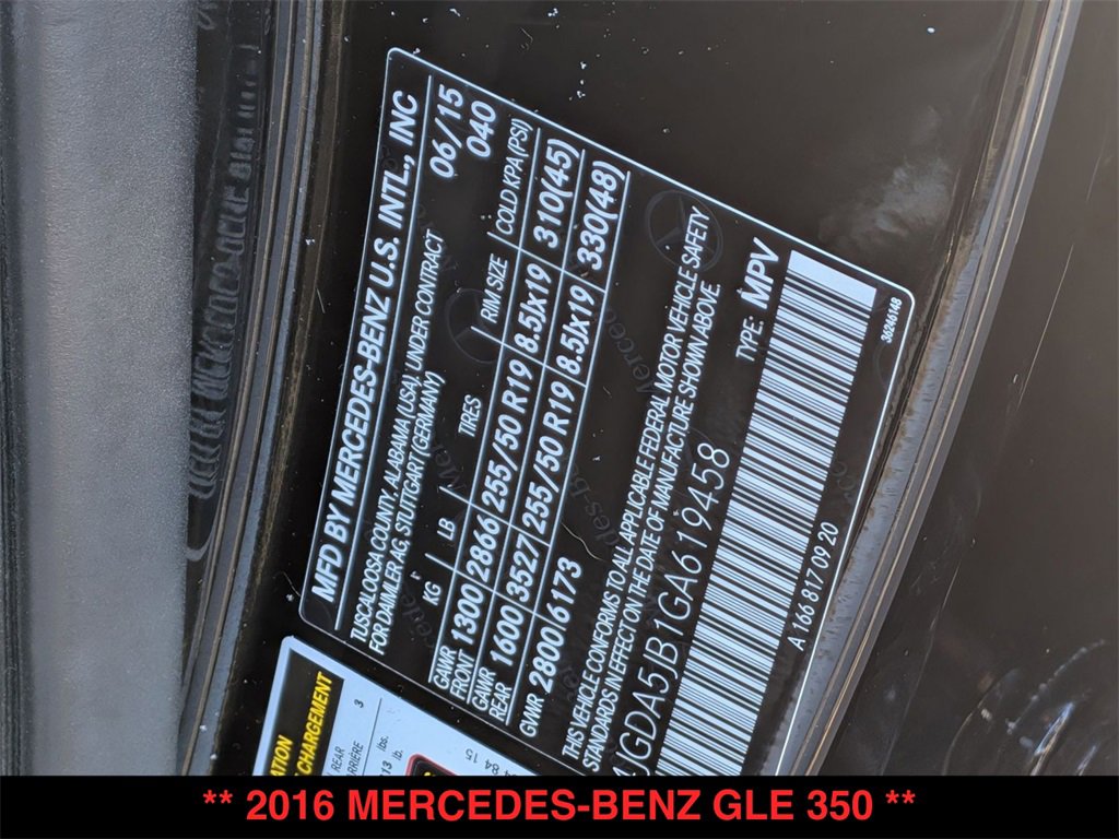 Used 2016 Mercedes-Benz GLE 350 image 32