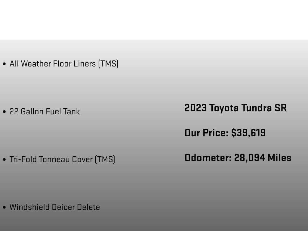 Used 2023 Toyota Tundra SR w/ SR Tow Package AWD/4WD image 18