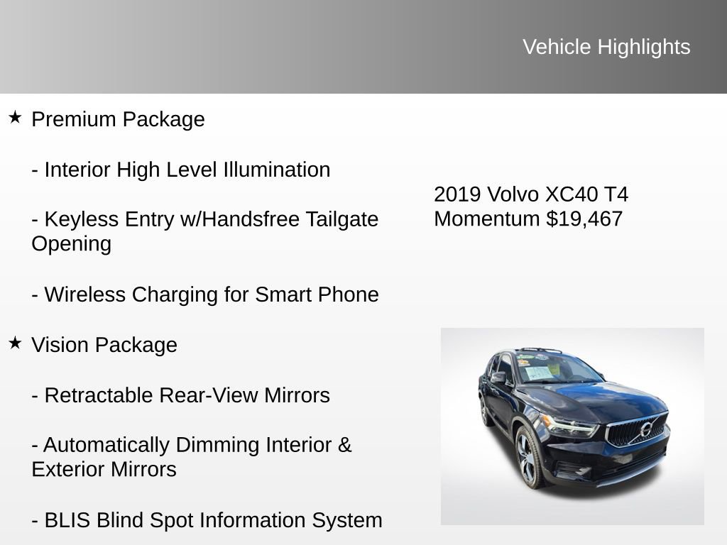 Used 2019 Volvo XC40 T4 Momentum image 16