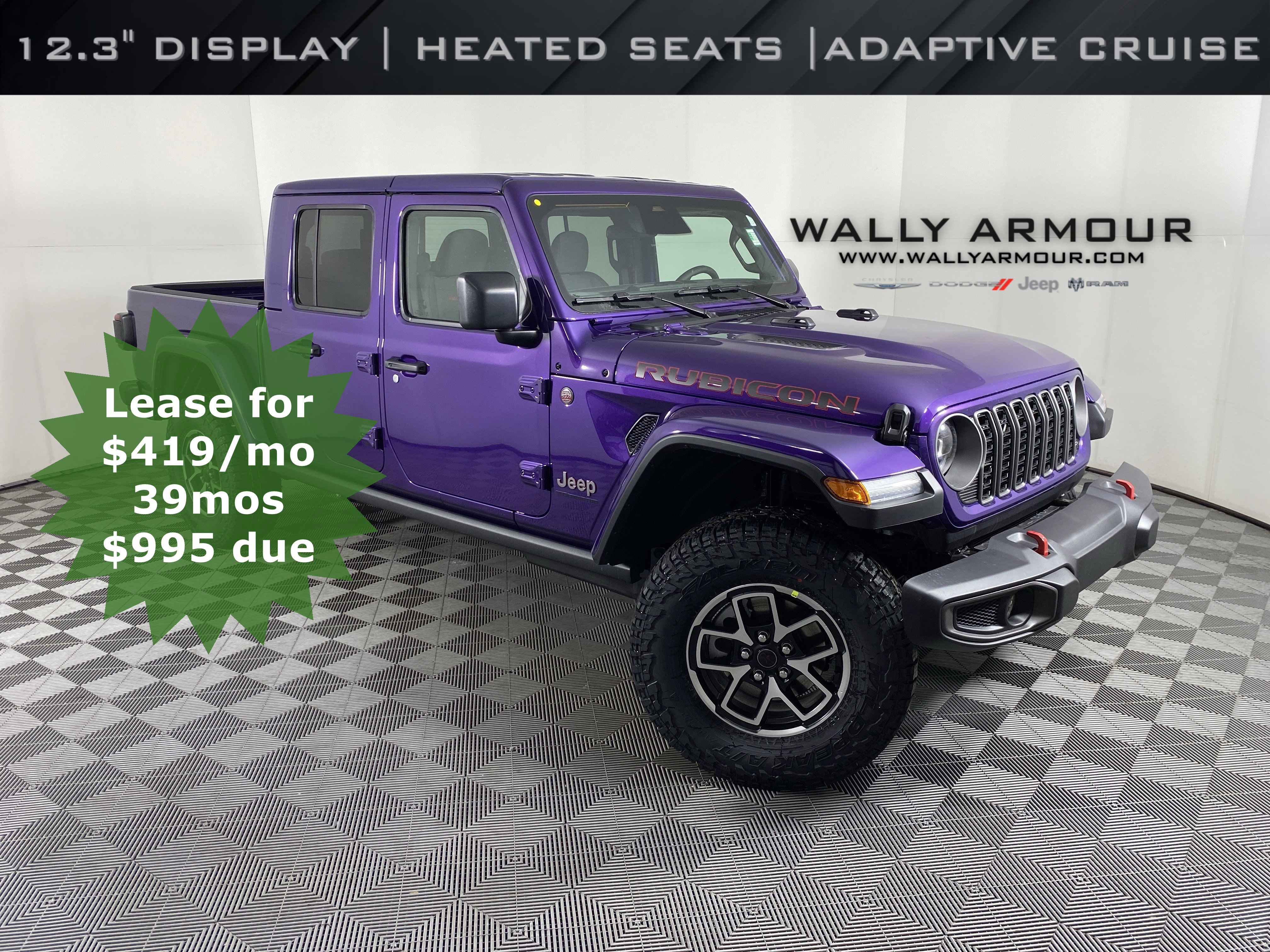 New 2026 Jeep Gladiator Rubicon w/ Steel Power Dome Hood Package