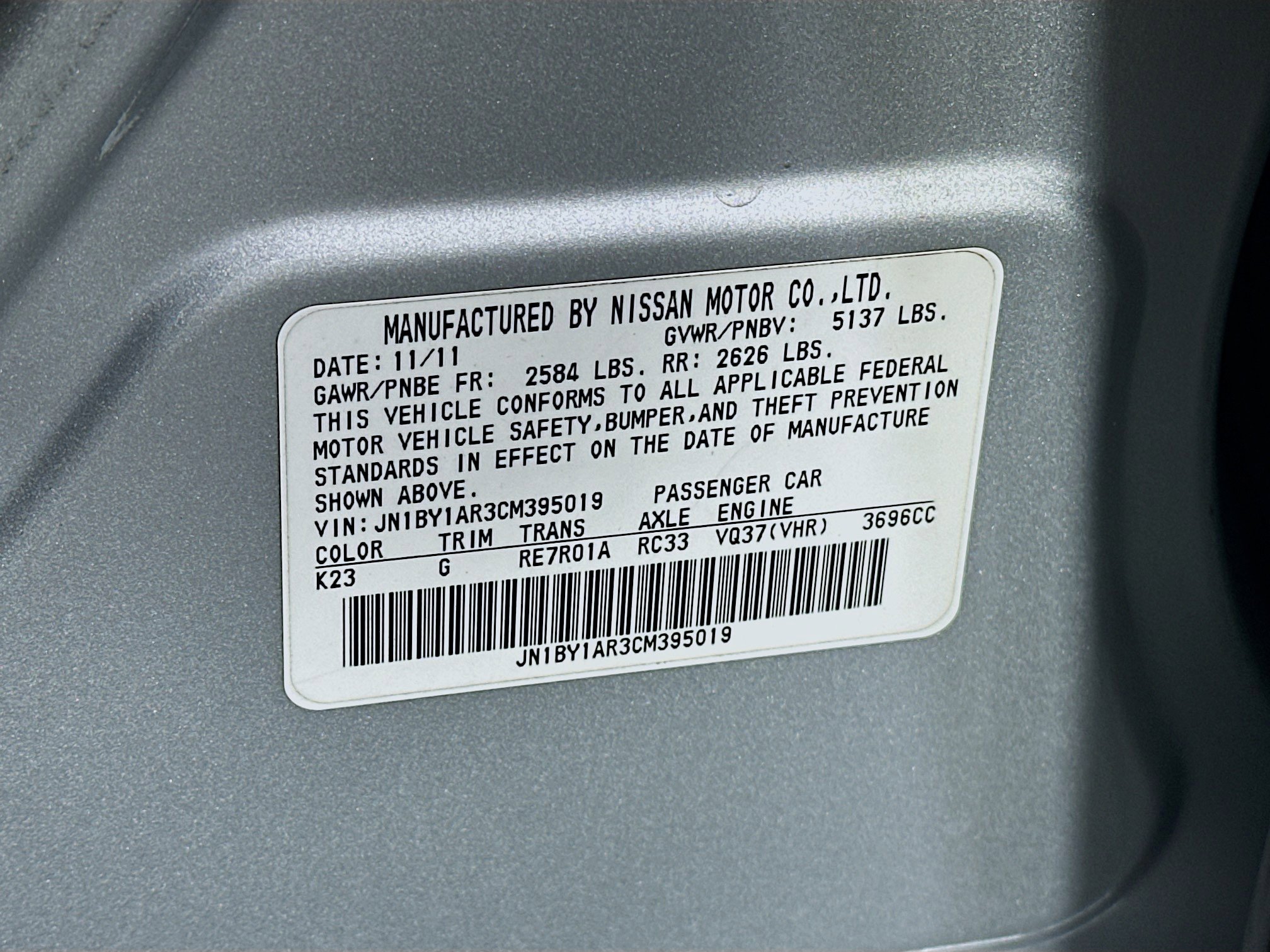Used 2012 INFINITI M37 x w/ Premium Pkg AWD/4WD image 12