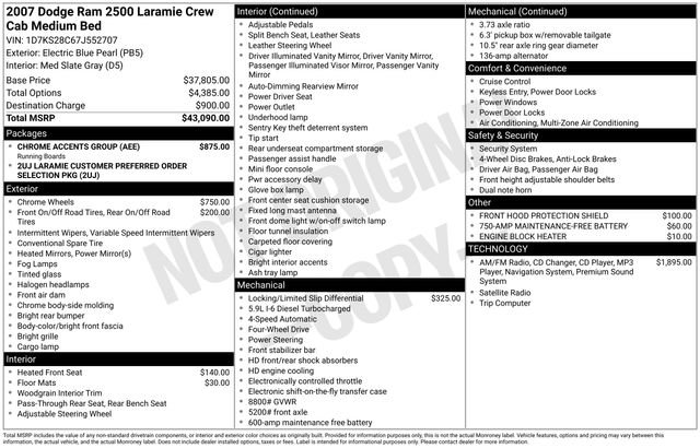 Used 2007 Dodge Ram 2500 Truck Laramie w/ Chrome Accents Group AWD/4WD image 42