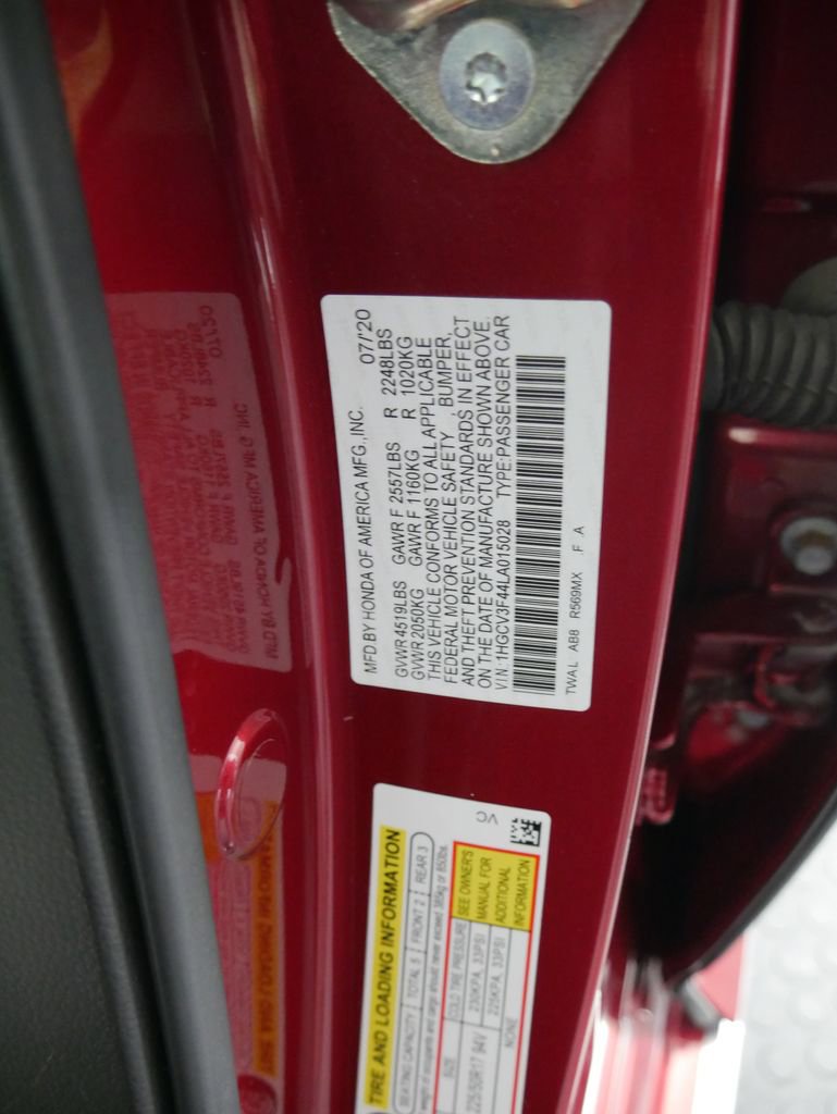 Certified 2020 Honda Accord EX image 16