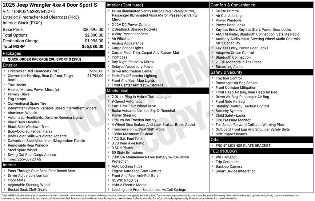 Used 2025 Jeep Wrangler Unlimited Sport S 4xe AWD/4WD image 38