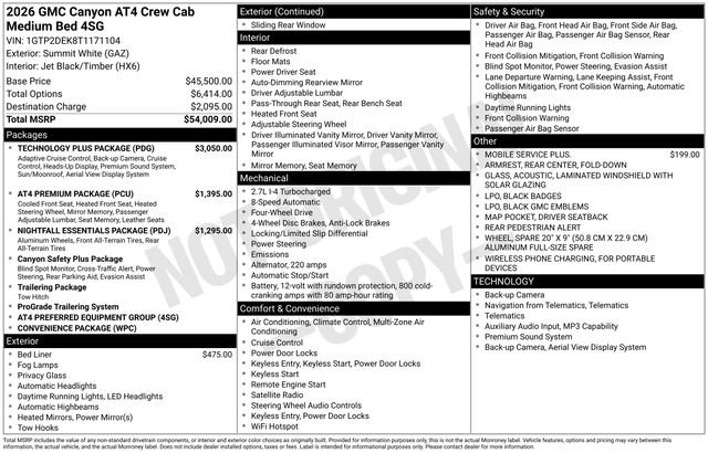 Used 2026 GMC Canyon AT4 w/ Technology Plus Package AWD/4WD image 6