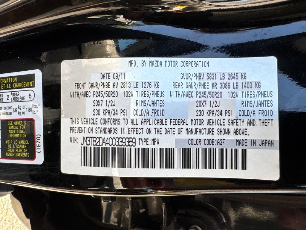 Used 2012 MAZDA CX-9 Grand Touring w/ Moonroof & Bose Audio Pkg FWD image 32