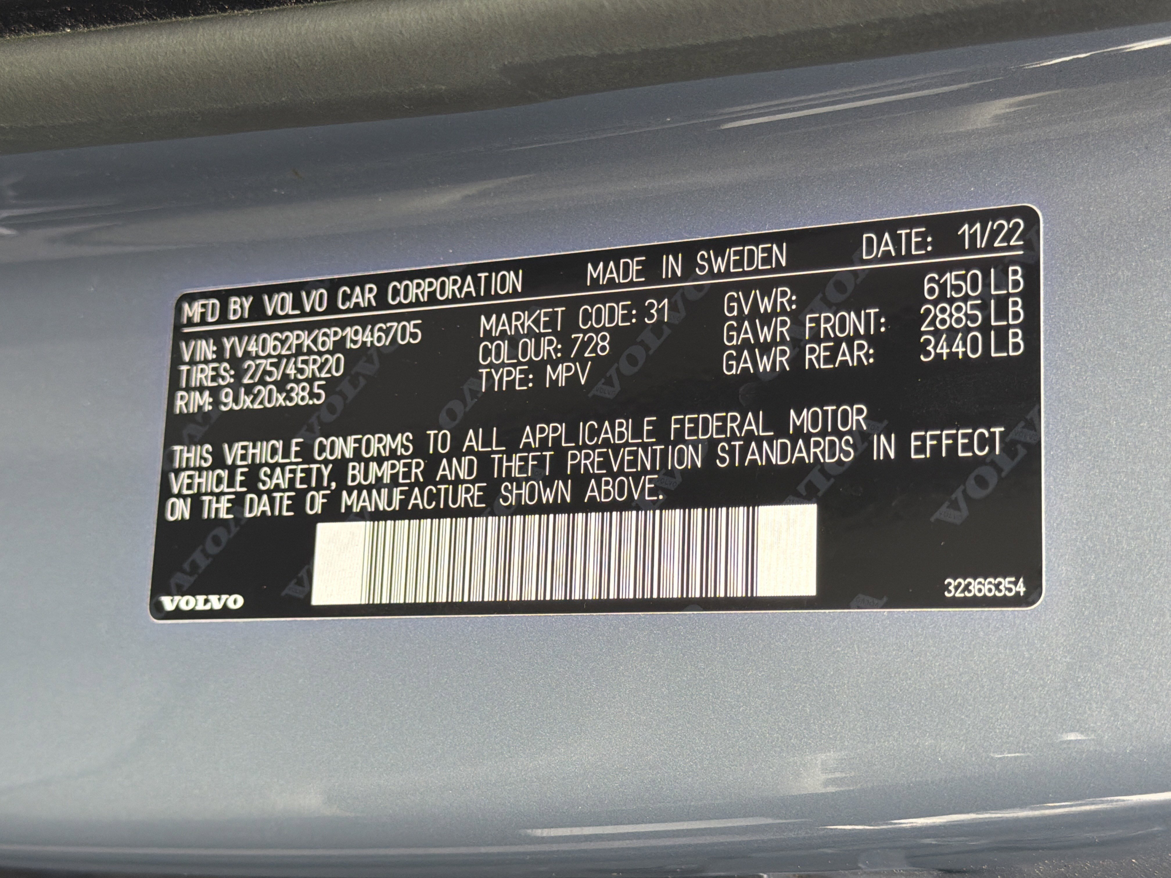 Certified 2023 Volvo XC90 B6 Core image 37