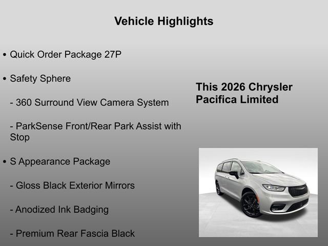 New 2026 Chrysler Pacifica Limited w/ S Appearance Package image 5