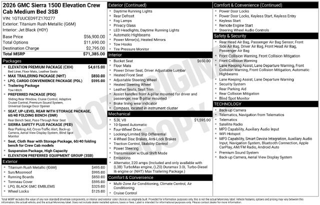 Certified 2026 GMC Sierra 1500 Elevation w/ Elevation Premium Package AWD/4WD image 47
