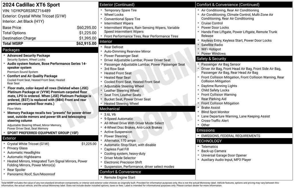 Certified 2024 Cadillac XT6 Sport image 13