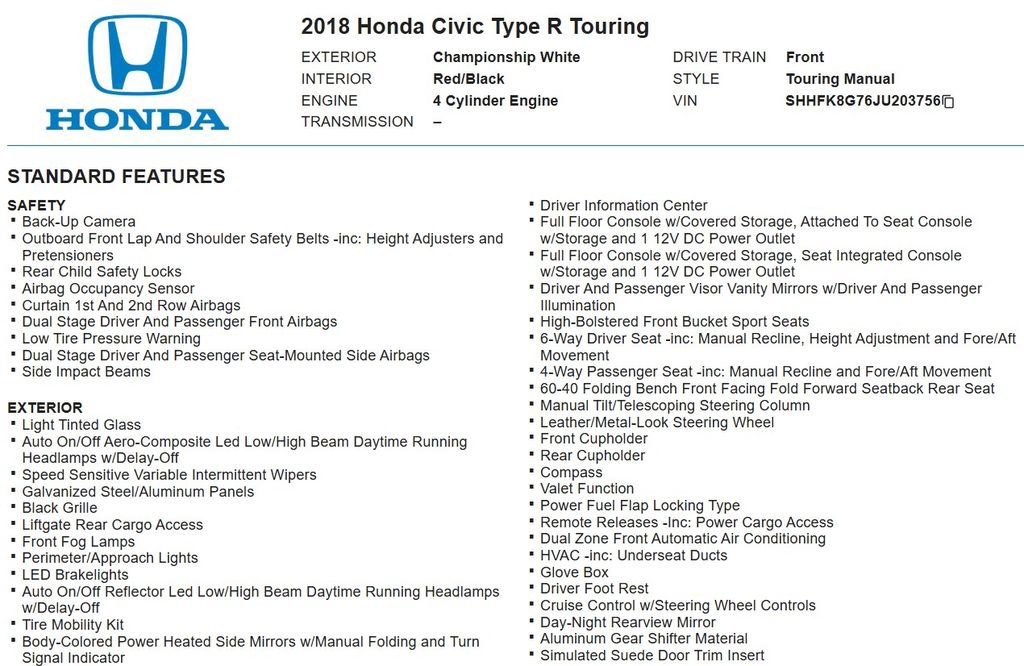 Used 2018 Honda Civic Type R image 17