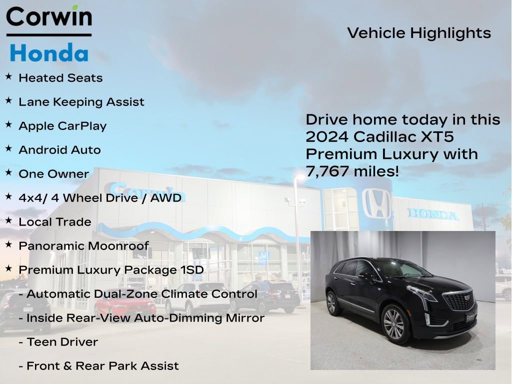 Used 2024 Cadillac XT5 Premium Luxury w/ LPO, Floor Liner Package image 7
