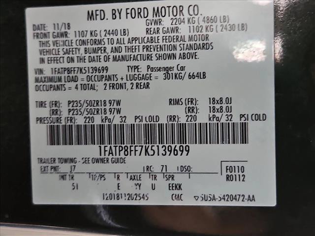 Used 2019 Ford Mustang GT Premium w/ Equipment Group 401A RWD image 25