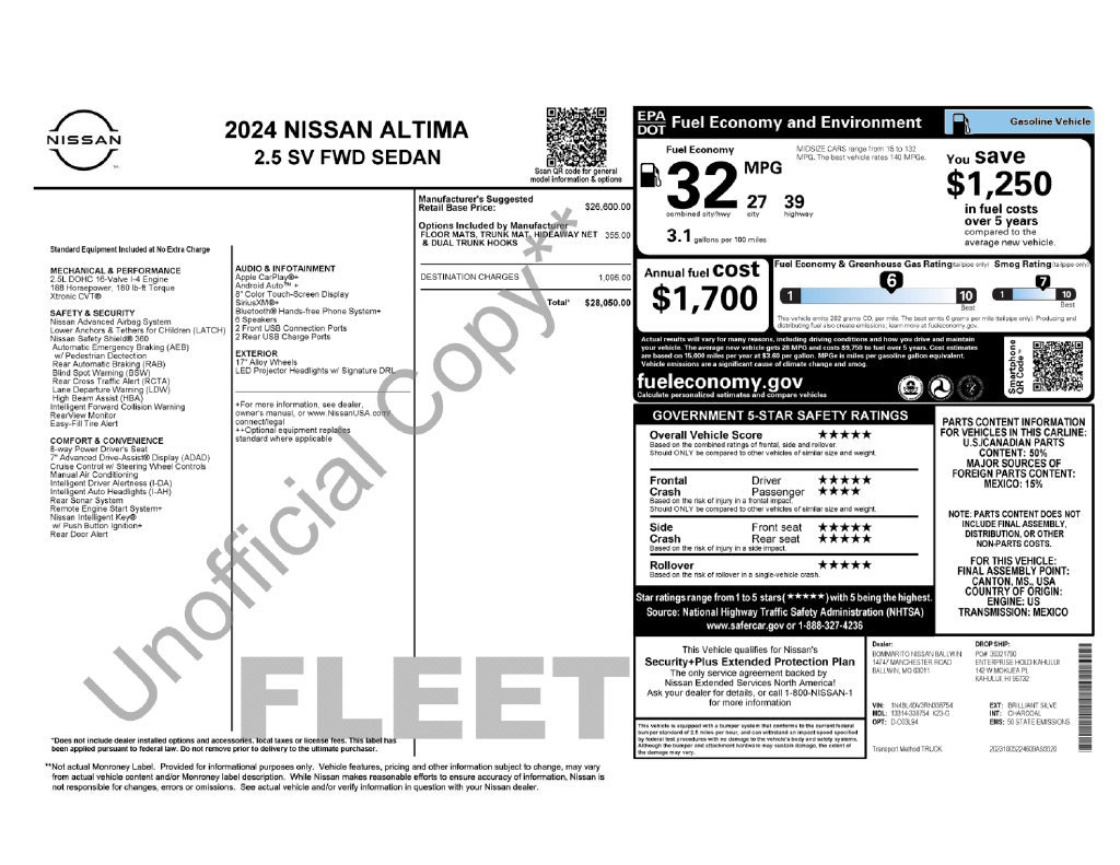 Used 2024 Nissan Altima 2.5 SV FWD image 28