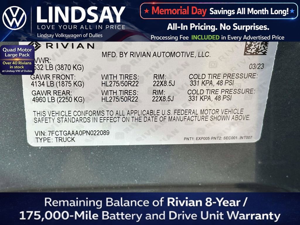 Used 2023 Rivian R1T Adventure AWD/4WD image 27
